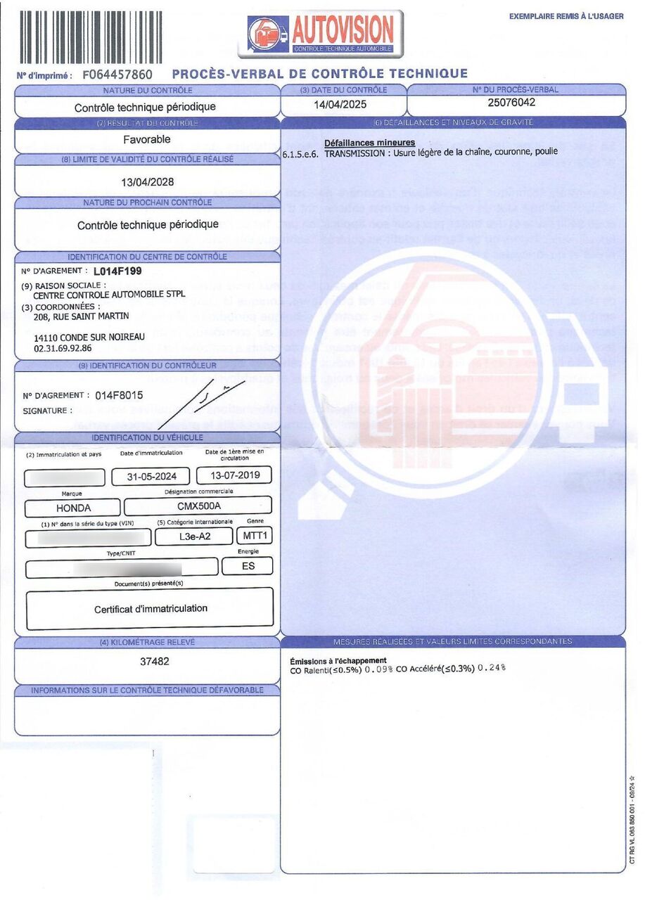 Photo HONDA REBEL 500 A2 ABS