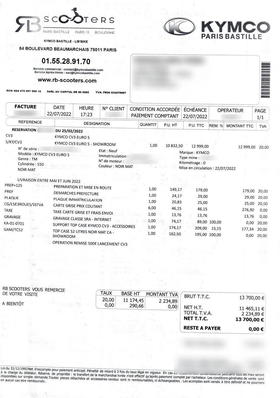 Photo KYMCO CV3 550 NOODOE