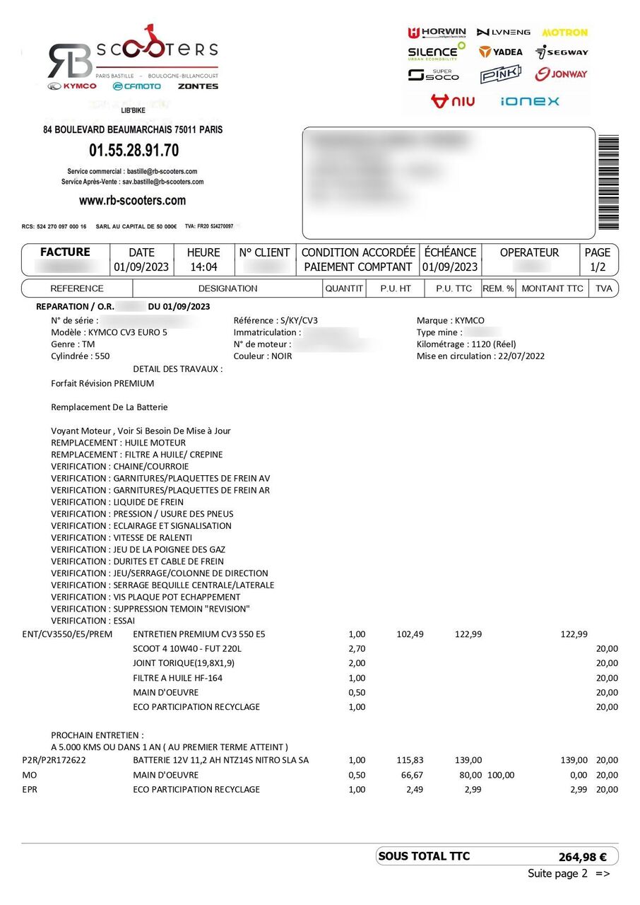 Photo KYMCO CV3 550 NOODOE