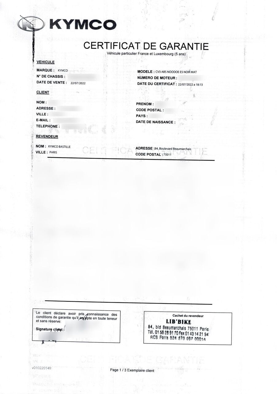 Photo KYMCO CV3 550 NOODOE