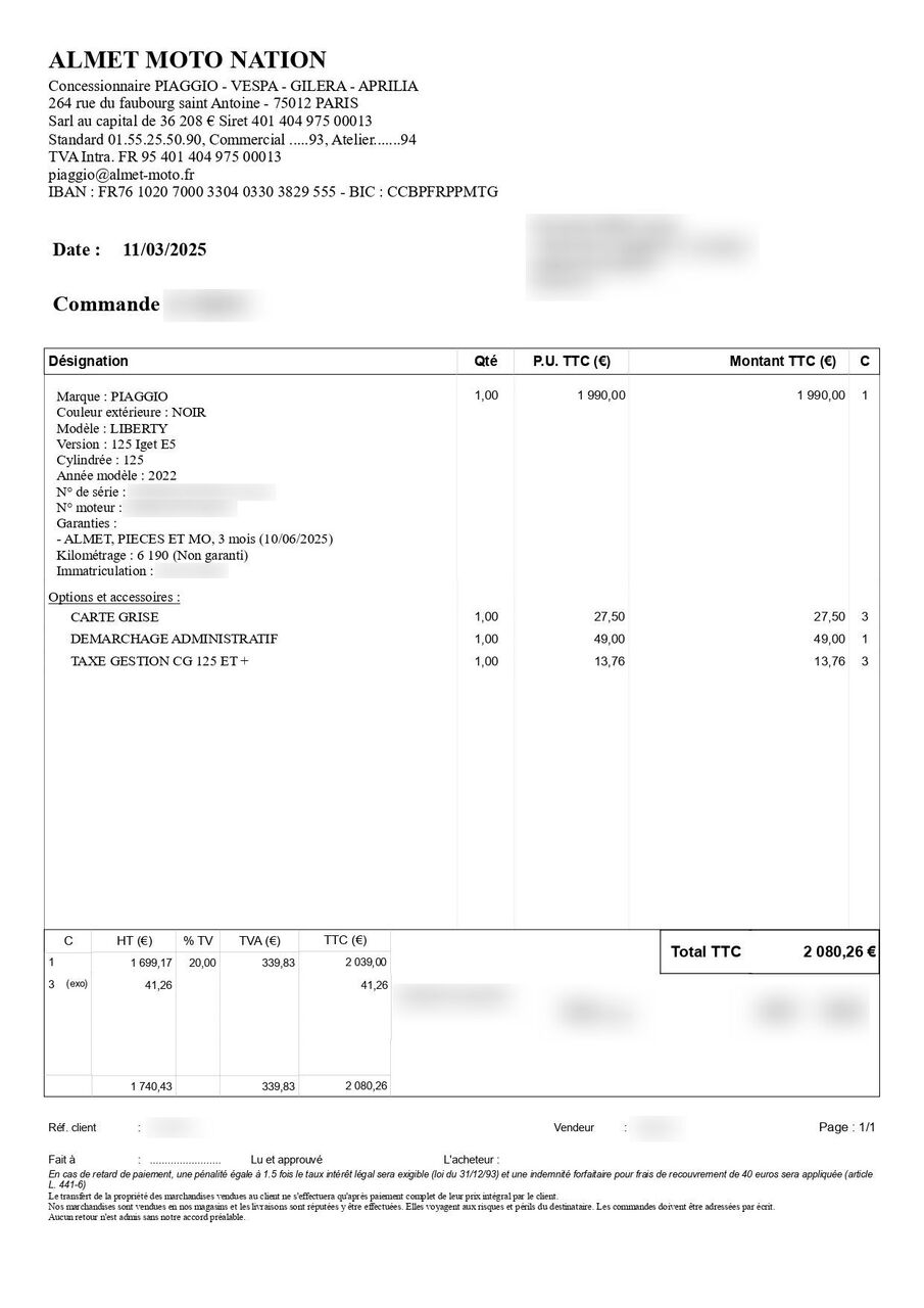 Photo PIAGGIO LIBERTY 125