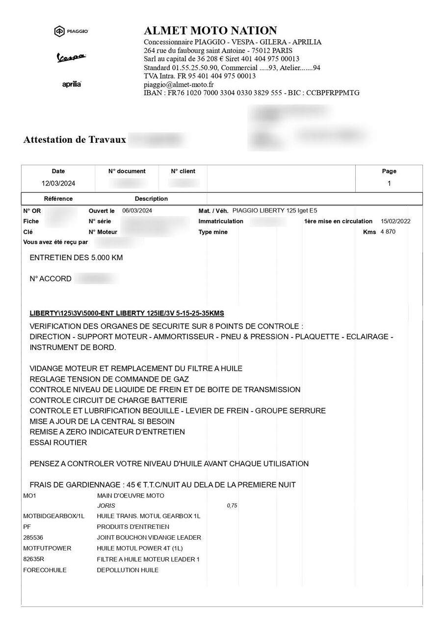 Photo PIAGGIO LIBERTY 125