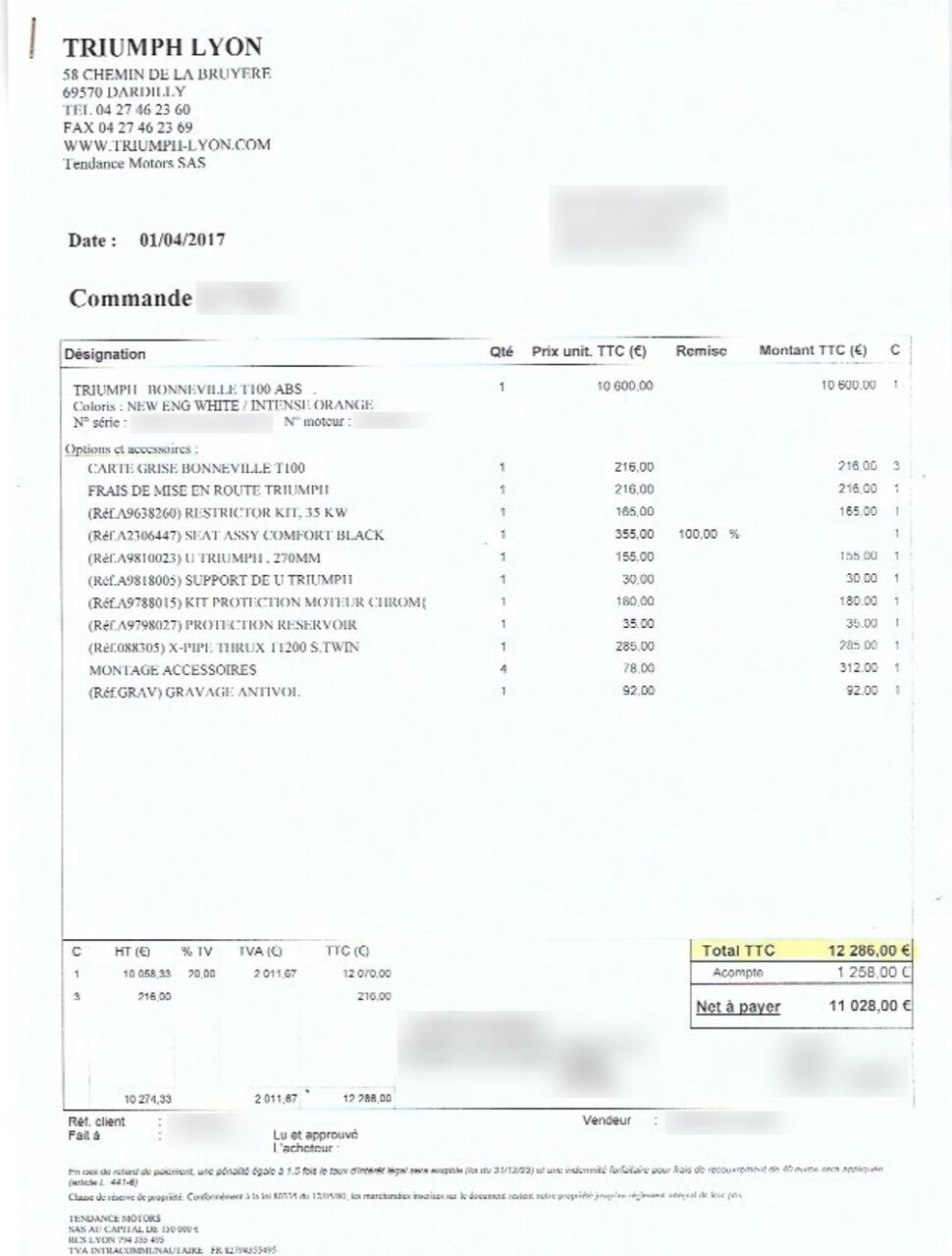 Photo TRIUMPH BONNEVILLE ABS