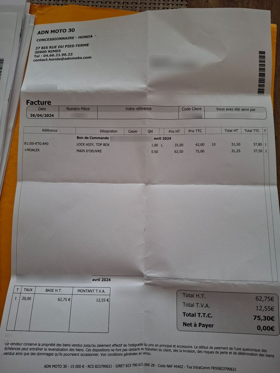 Photo HONDA FORZA 125 ABS