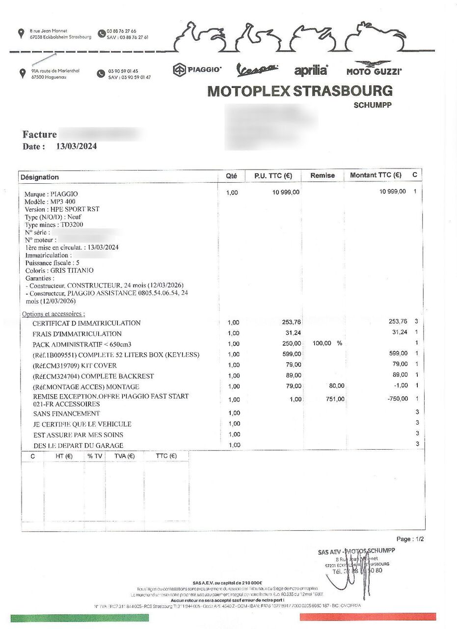 Photo PIAGGIO MP3 400 SPORT