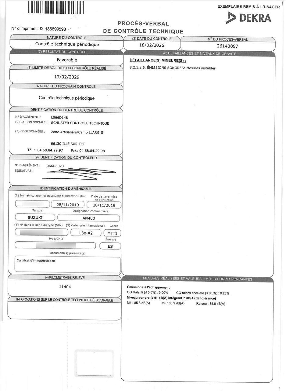 Photo SUZUKI BURGMAN 400 ABS