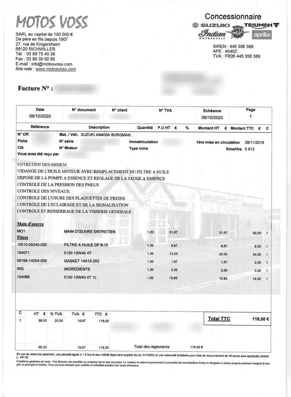Photo SUZUKI BURGMAN 400 ABS