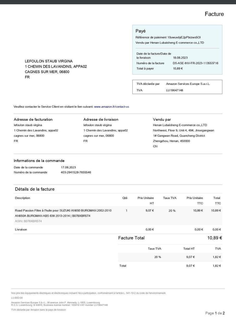 Photo SUZUKI BURGMAN 650 ABS