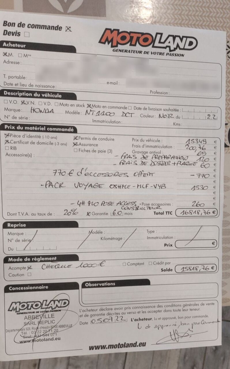 Photo HONDA NT 1100 DCT