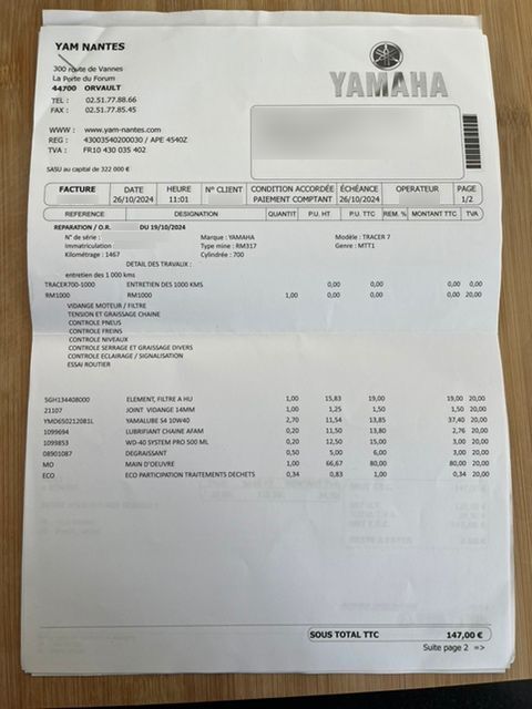 Photo YAMAHA TRACER 7 GT