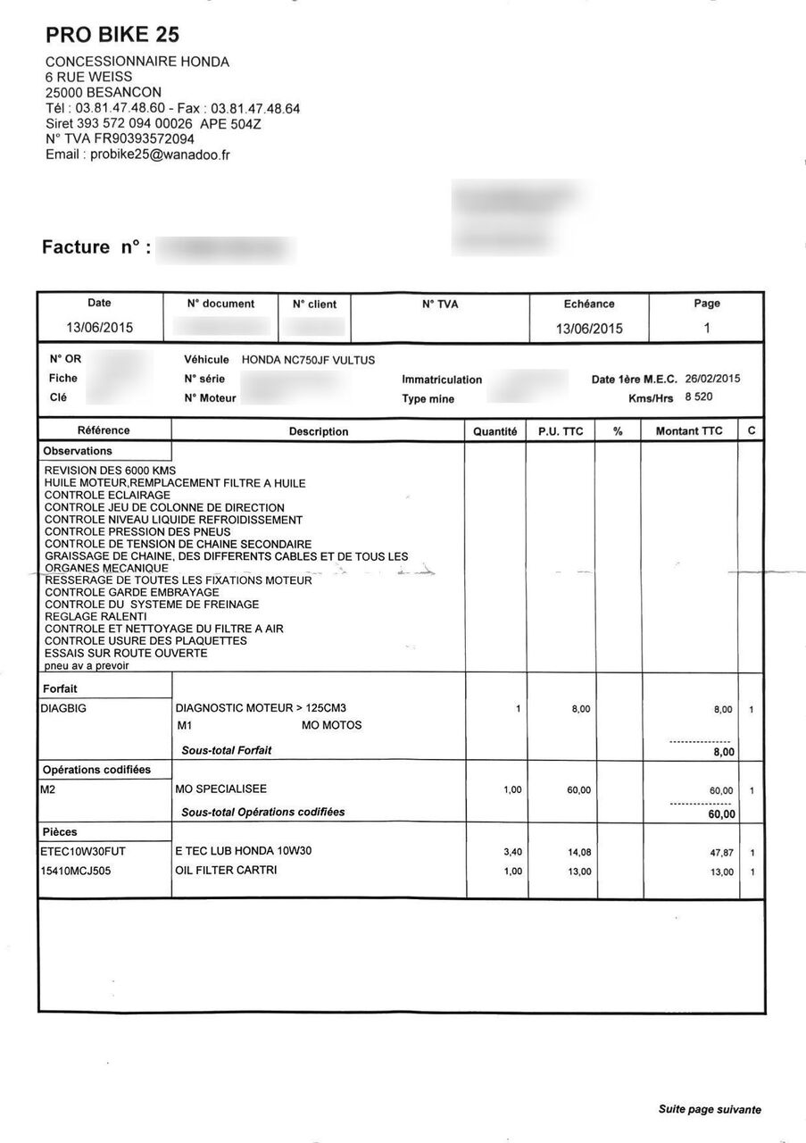 Photo HONDA VULTUS 750 DCT