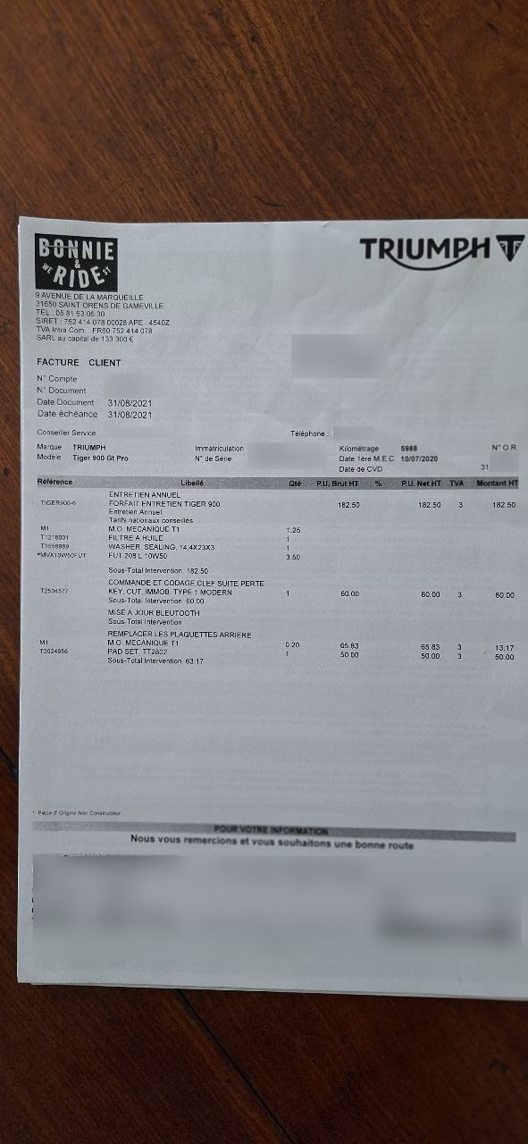 Photo TRIUMPH TIGER 900 GT