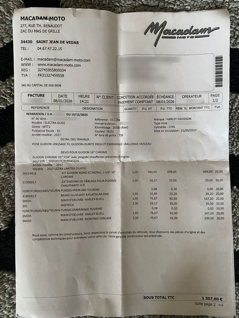 Photo HARLEY DAVIDSON GLIDE