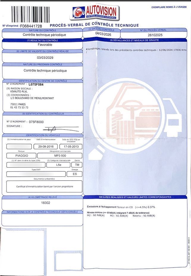 Photo PIAGGIO MP3 500 LT