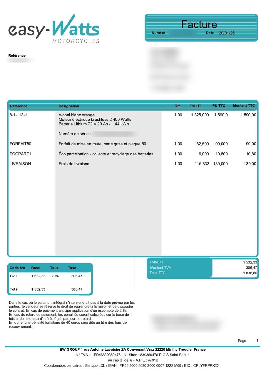 Photo EASY-WATTS E-OPAI 50