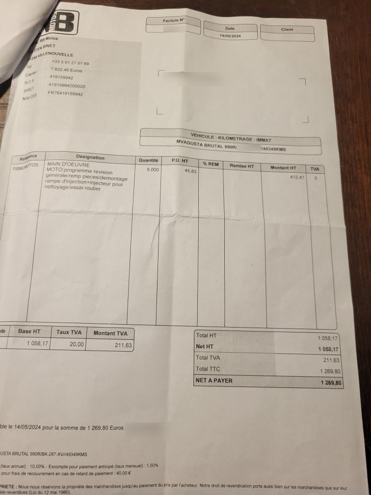 Photo MV AGUSTA BRUTALE 990