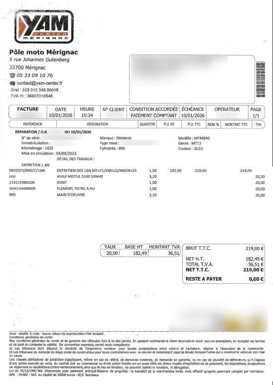 Photo YAMAHA XSR 900 ABS