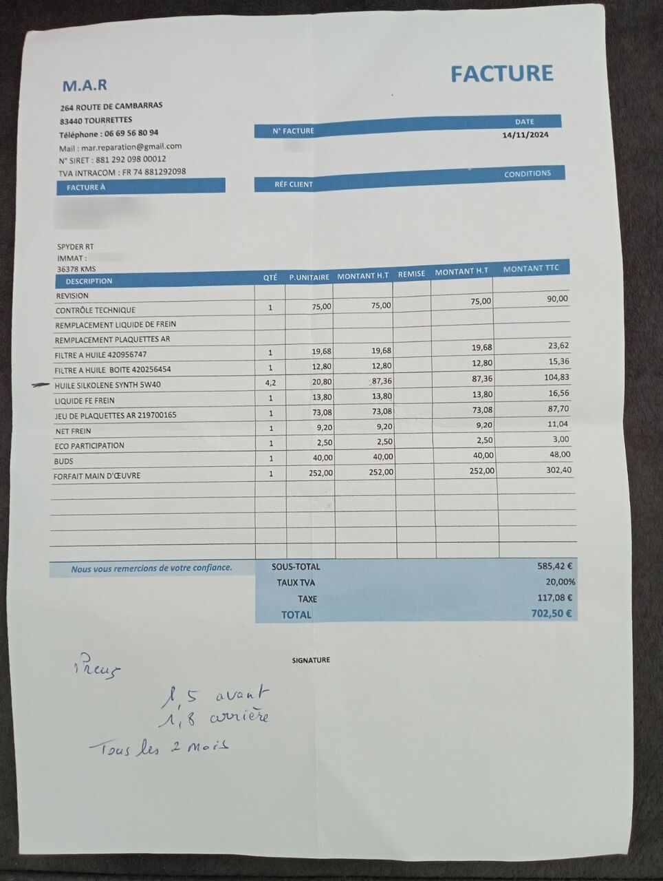 Photo CAN AM SPYDER 1000 RT