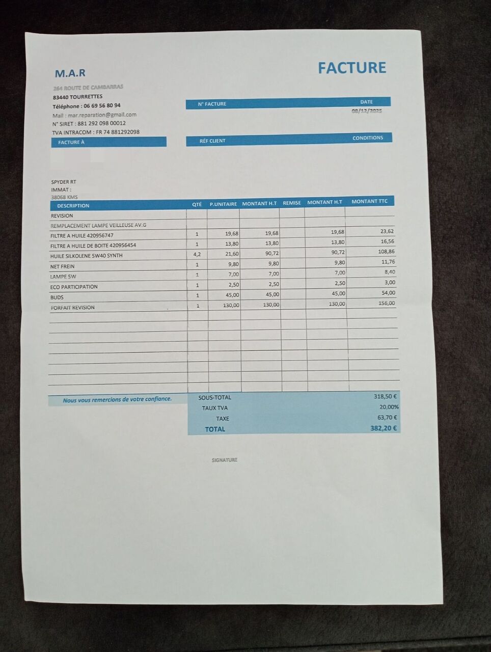 Photo CAN AM SPYDER 1000 RT