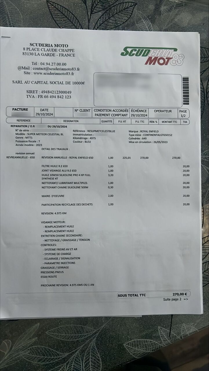 Photo ROYAL ENFIELD SUPER