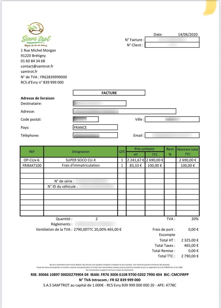 Photo SUPER SOCO CU-X