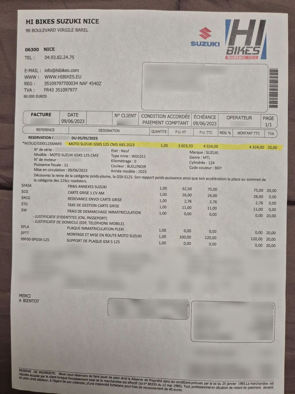 Photo SUZUKI GSX-S 125 ABS