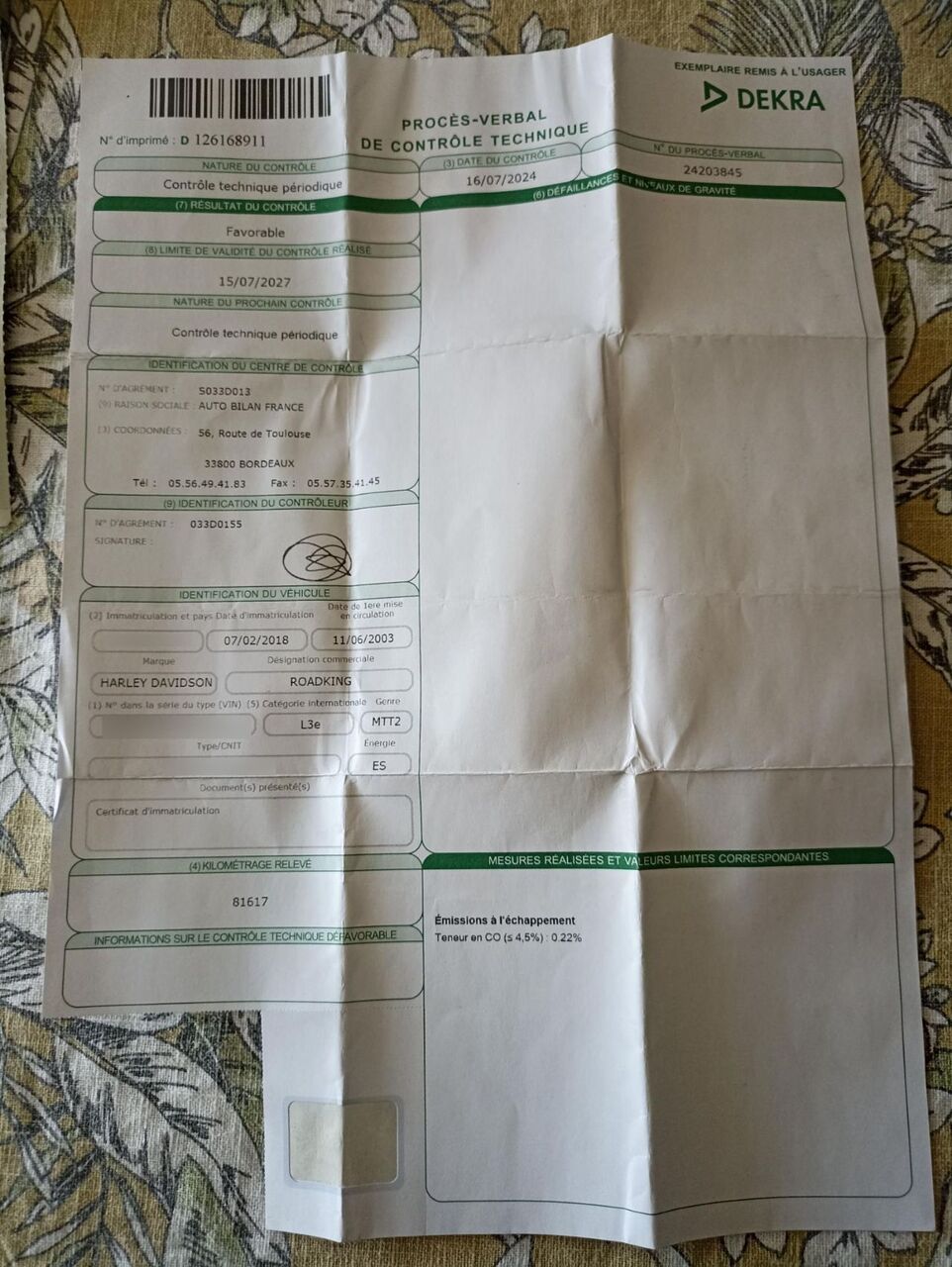 Photo HARLEY DAVIDSON ROAD