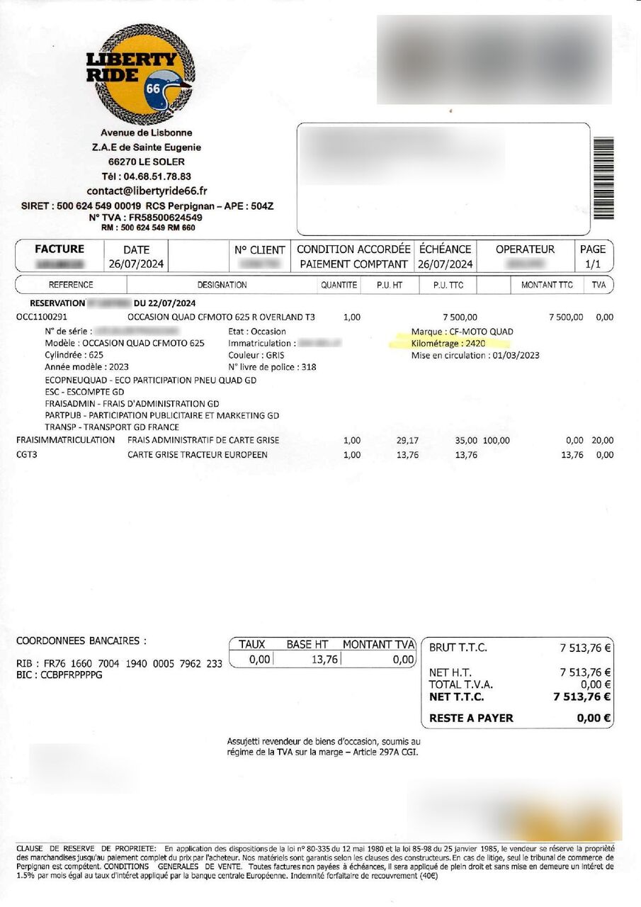 Photo CF MOTO AVEC COFFRE