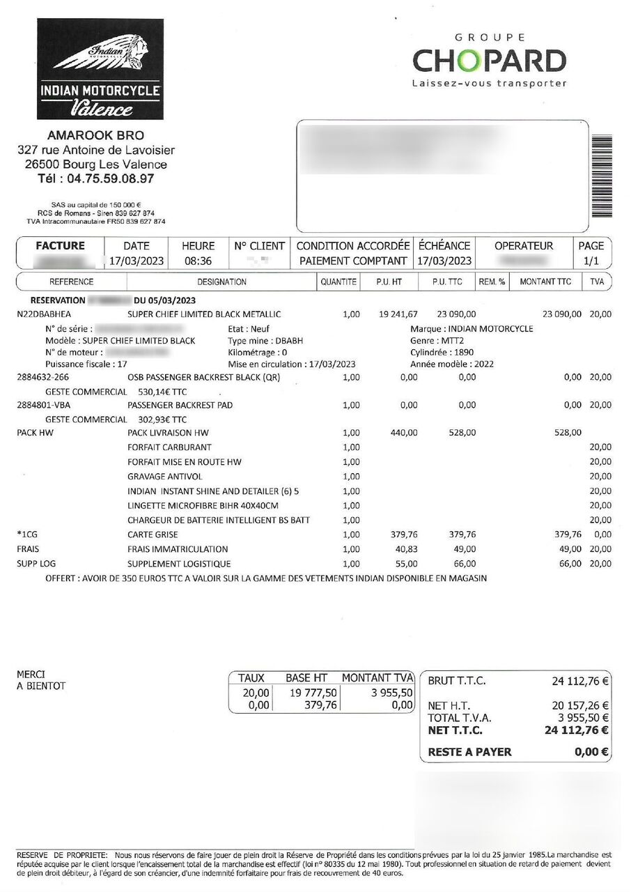 Photo INDIAN SUPER CHIEF