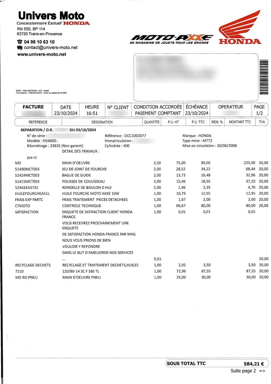 Photo HONDA SILVERWING 400
