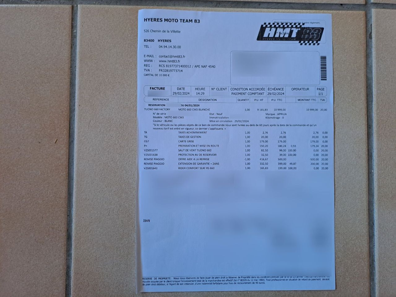 Photo APRILIA TUONO 660