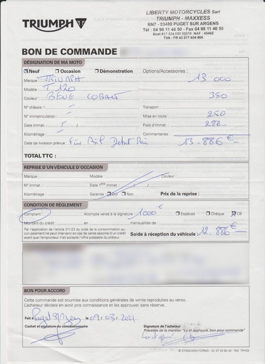 Photo TRIUMPH BONNEVILLE