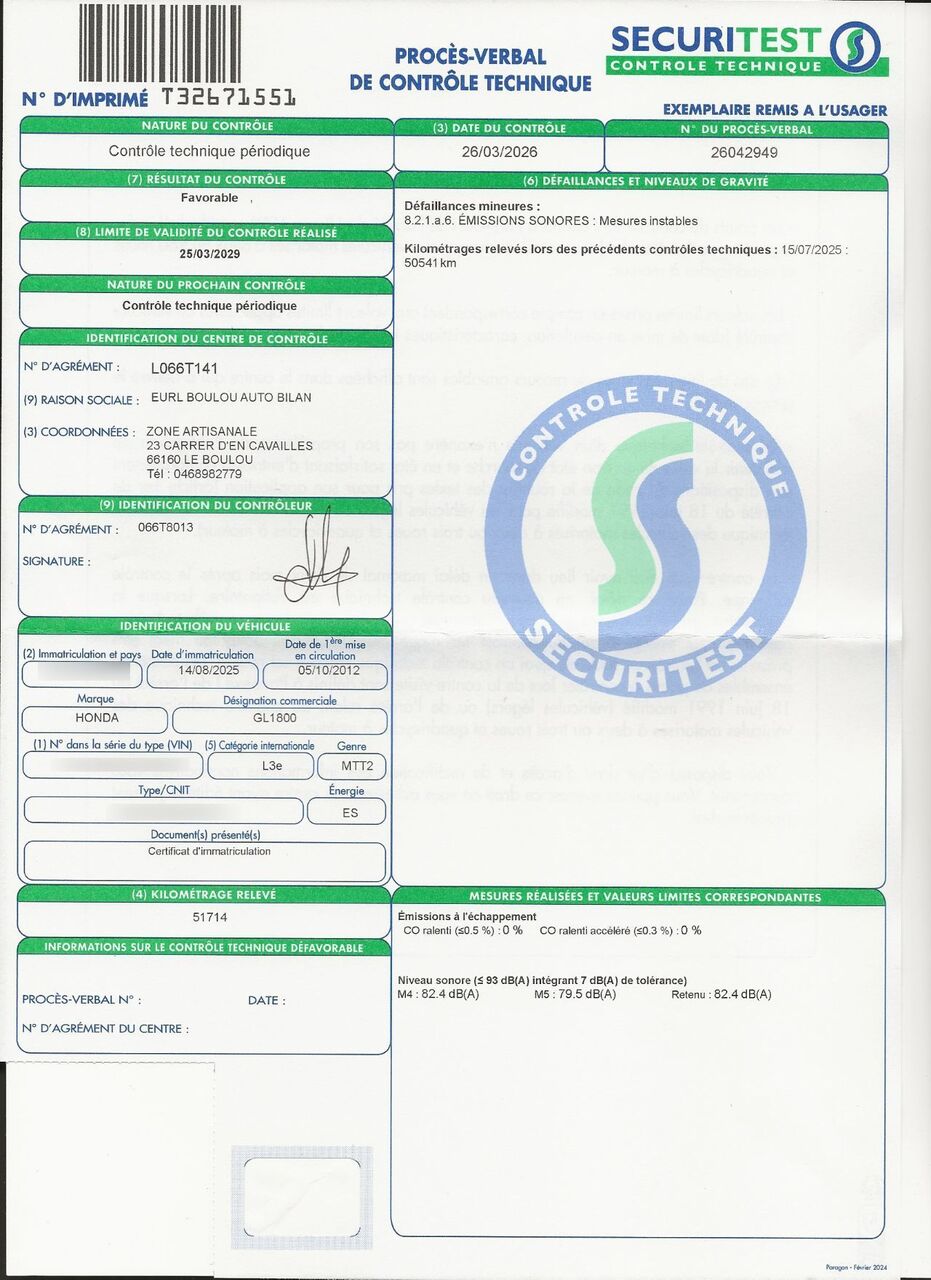 Photo HONDA GOLDWING 1800