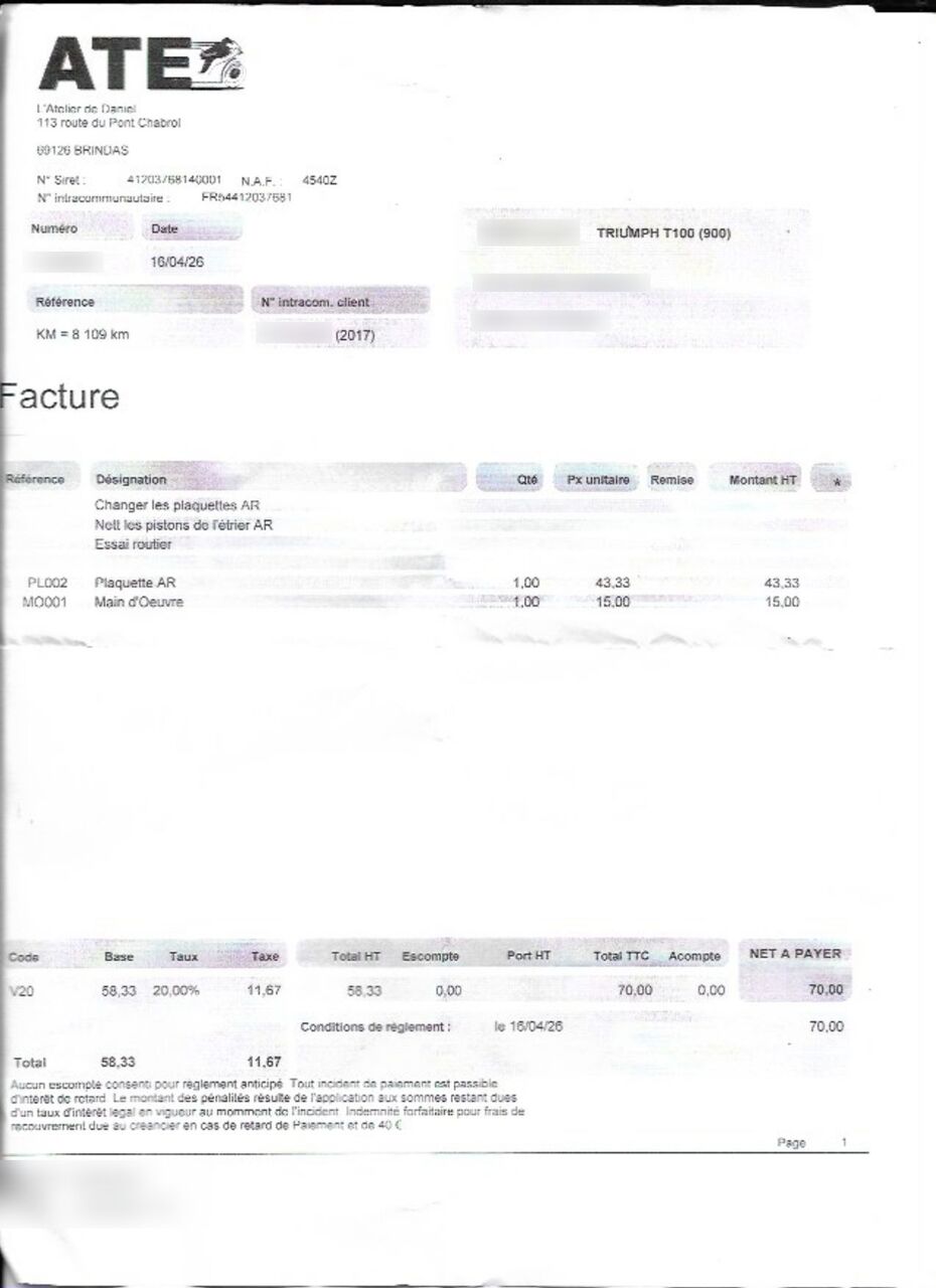 Photo TRIUMPH BONNEVILLE