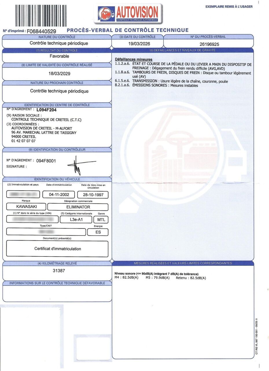 Photo KAWASAKI ELIMINATOR