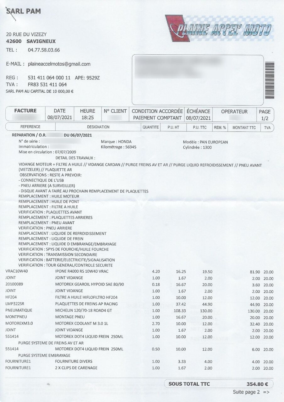 Photo HONDA PAN EUROPEAN