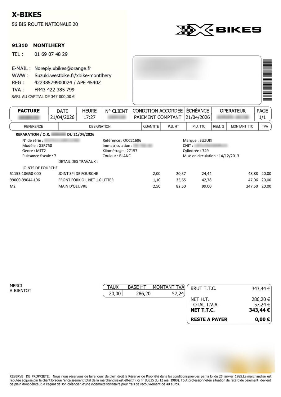 Photo SUZUKI GSR 750