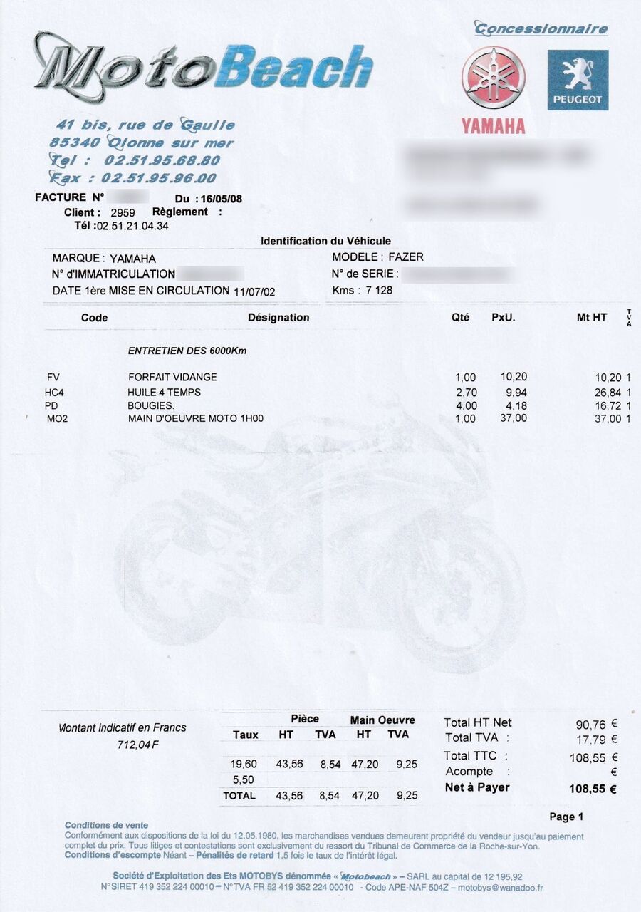 Photo YAMAHA FAZER 600
